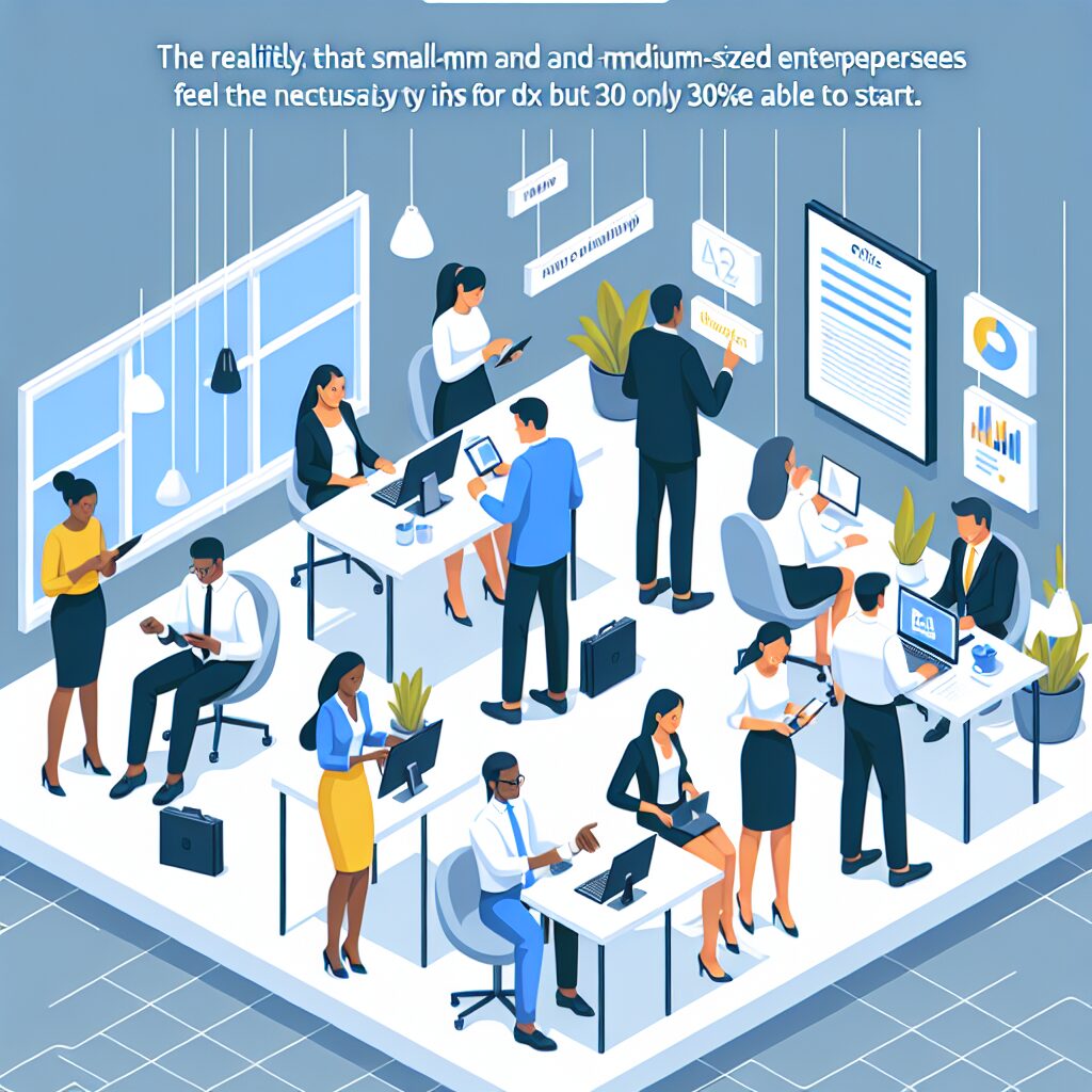 はじめに:中小企業の7割がDX必要性を感じながら3割しか着手できていない現実